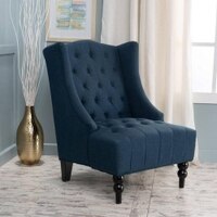 Denny Fabric Accent Chair in Blue Colour