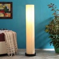 Channing White Cotton Shade Floor Lamp