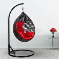 Premium Egg Single Seater 6 Star Swing Chair Red