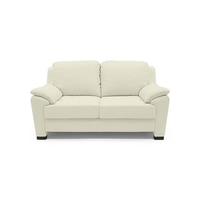 Farina 2 Seater Half Leather Sofa in Milk Colour