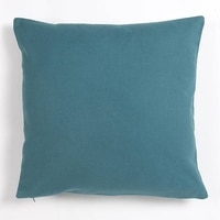 Solid Teal Cotton Cushion Cover