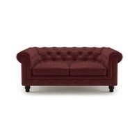 Winchester 2 Seater Leather Sofa in Wine Colour