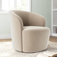 Aron Fabric Accent Chair in Cream Colour