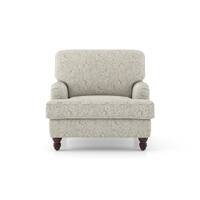 Ophelia 1 Seater Fabric Sofa In Monochrome Paisley Colour
