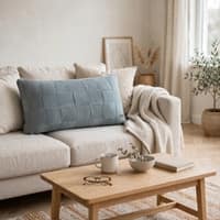 Nora Monument Grey Cotton Knitted Decorative Cushion Cover 12 x 20 Inches