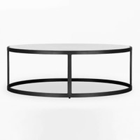 Lucila Round Metal Coffee Table In Black Finish