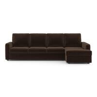 Apollo Compact Sofa (Colour : Dark Earth, Cushion : Soft, Back Type : High Back, Seating Capacity : Right Aligned 3 Seater + Right Aligned Chaise)