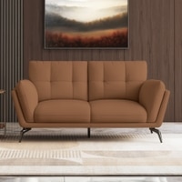 Vetra 2 Seater Leather Sofa In Pecan Brown Colour