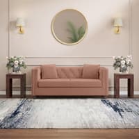 Windsor Premium 2 Seater Fabric Sofa in Mocha Mouse Velvet Colour
