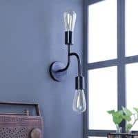 Flute Black Metal Wall Light