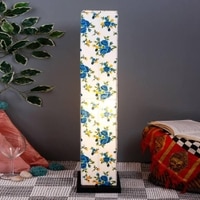 Tyra Multicolour Cotton Shade Floor Lamp