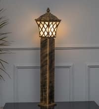 EMERITA Antique Gold Outdoor Bollard Light