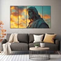 The Castle Decor Jesus Wall Painting Wooden Framed 27x48 Inch (Style 6)