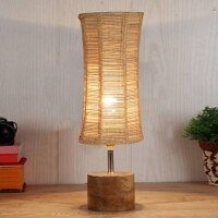 Ember Beige bamboo & solid wood table lamp