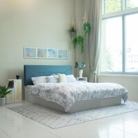 Niyama Engineered Wood Queen Size Bed In White Finish