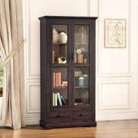 Alexandra Solid Wood Bookshelf In Mahogany Finish