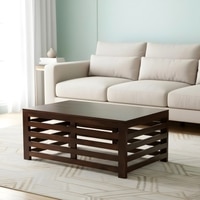 Erickson Sheesham Wood Coffee Table In Walnut Finish