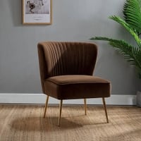 Fission Fabric Accent Chair in Brown Colour