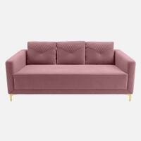 Arab Velvet 3 Seater Sofa Peach Color