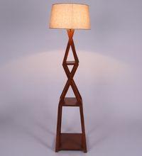 XX Shefl Floor Lamp in Beige Shade