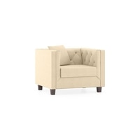 Windsor Premium 1 Seater Fabric Sofa in Birch Beige Colour