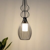 Onza Black Metal Pendant Light