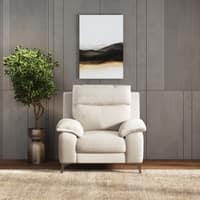 Emila 1 Seater Fabric Sofa in Cream Colour