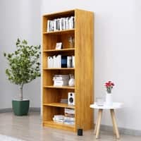 Hexa Engineered Wood Bookshelf Multipurpose Storage Rack in Giant Wood Colour