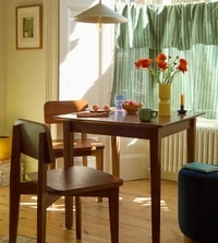 Harm Solid Wood Dining Chair In Dark Brown Finish