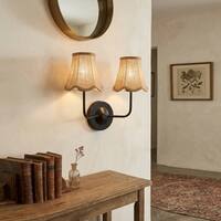 Devansh Metal Electric Wall Light in Gold Colour with Black Shade Count of 1 Light