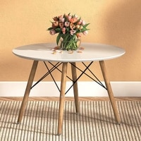 Ormond Round Solid Wood Coffee Table In White Finish