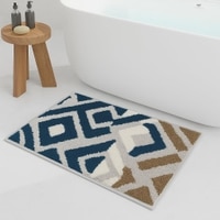Luxe Home Macau Diamond Bath Mat (40x60 cm)- Teal