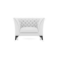 Weston 1 Seater Half Leather Sofa In Polaris