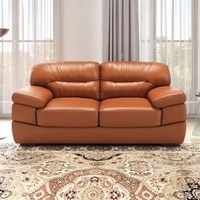 Hensley 2 seater Leatherette Sole in Tan Brown Colour