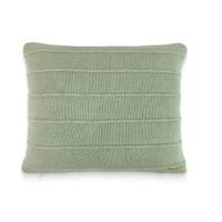 Cairo Pistachio Green Cotton Knitted Decorative Cushion Cover 16 x 16 Inches