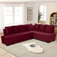 Melo 3 Seater Fold Out Sofa cum Bed  in Maroon Colour