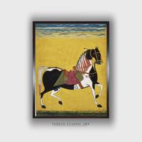 Portrait Stallion Mid 19th Century Canvas Wall Prints Canvas Wall Prints Set of 1 Multicolor Matte