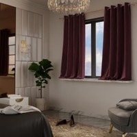 Stoa Paris Velvet Curtains for Window, Premium Dim-Out Curtain for Pack of 2, Date Night - Vintage Rose