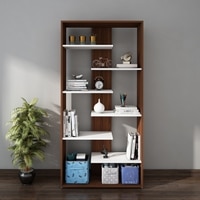 Darryl Bookcase Walnut And Frosty White