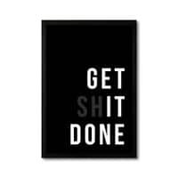 The Castle Decor Get Shit Done Motivational Wall Art 8x12 Inch