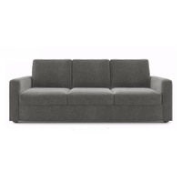 Apollo Compact Sofa Set (Colour : Ash Grey Velvet, Cushion : Soft, Back Type : Regular, Seater : 3+2+1)
