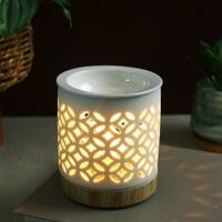 Lotus Bloom Ceramic Aroma Burner Candle Holder