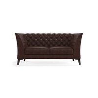 Weston 2 Seater Half Leather Sofa in Chocolate Colour