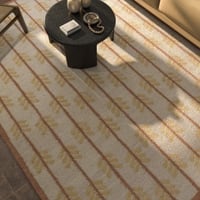 Jaipur Rugs Soft Floral Wool 5x8 Feet Dark Ivory & Amber Gold Dhurrie Carpet