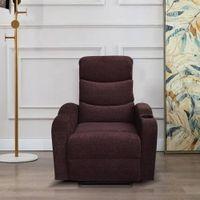 Carrera Fabric One Seater Manual Recliner in Brown Colour
