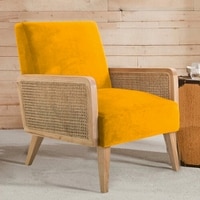 Evant Ratan Accent Chair in Yellow Colour