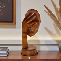 VEDAS Polyresin  Figurine in Brown Colour