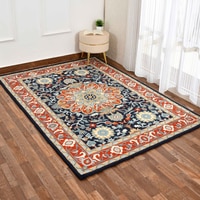 Presto Orange Traditional Hand Tufted Wool Carpet 6X9 Feet
