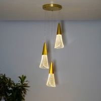 Blenheim  3 Light Acrylic Led Pendant Light