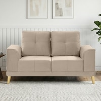 Nency Velvet 2 seater Sofa Cream